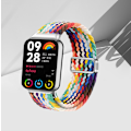 Miniatyrbillede 3 af 4: Xiaomi Band 9 Pro Rainbow Nylon Loop Rem - Opgraderet Magnetisk 2.0 Redmi Watch5 Active