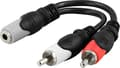 Multimedia adapter 3.5mm fe to 2xRCA ma, 10cm