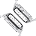 Miniatyrbillede 3 af 8: Holdbart TPU-armbånd til Apple Watch 10: Gennemsigtigt med sort stel, 42 mm Sort