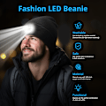 Pikkukuva 3 / 10: LED-pipo Bluetooth-kuulokkeilla - Yksi valo Musta