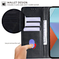 Miniatyrbillede 5 af 8: Flip Case til Redmi Note 14 5G - Sort