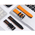 Miniatyrbild 2 av 4: Silikonarmband för Huawei/Samsung/Garmin Orange 24 mm