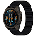 Miniatyrbillede 10 af 10: Nylon urrem til Garmin 20mm Sort