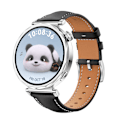 Pikkukuva 1 / 3: Nahkainen ranneke Huawei Watch GT5:lle - 18MM Musta + hopea
