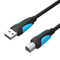 Miniatyrbillede 3 af 6: USB 2.0 A til USB-B printerkabel Ventilation VAS-A16-B100 1m Sort