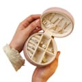Miniatyrbillede 2 af 3: Mini rejse smykkeskrin Organizer Lyserød
