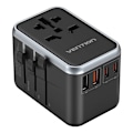 Miniatyrbild 2 av 4: Vention FJFB0 GaN 2xUSB-C 2xUSB-A Universal reseadapter 65W (svart)