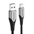 Pikkukuva 3 / 6: USB 2.0 A–USB-C 3A kaapeli 0,5 m tuuletus CODHD harmaa