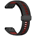 Miniatyrbillede 4 af 4: Urrem til Garmin Smartwatch Sort+rød 26 mm