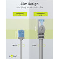 Miniatyrbild 4 av 11: Ultraflexibel patchkabel CAT 6A, slim, U/UTP, grå