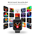 Miniatyrbillede 3 af 10: INF Smartwatch med pulsmåler, blodtryksmåler, iltmåler og flere sportstilstande Sort