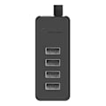 Pikkukuva 1 / 2: Orico W5P-100 USB - 4x USB 2.0 -keskitinsovitin (musta)