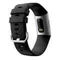 Pikkukuva 2 / 8: Fitbit Charge 3/4 rannekoru silikoni musta / hopea (L)