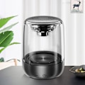 Miniatyrbild 2 av 6: Portabel Bluetooth 5.3 Högtalare med LED-Ljus – Transparent Design, Trådlös Ljudupplevelse Svart