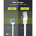 Miniatyrbild 4 av 11: Ultraflexibel patchkabel CAT 6A, slim, U/UTP, vit