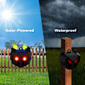 Miniatyrbillede 7 af 10: Solar Animal Repeller med rødt LED lys 2-pak Sort