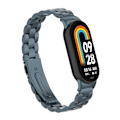Miniatyrbillede 1 af 6: Stilfuldt rustfrit stål armbånd til Xiaomi Mi Band 9 Grå