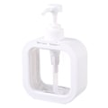 Miniatyrbillede 1 af 6: 500 ml flad genopfyldelig flaske med pumpe Hvid