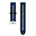 Miniatyrbillede 3 af 3: Silikone Urrem til Garmin Smartwatches Blå+sort 22 mm