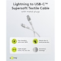 Miniatyrbild 3 av 11: Lightning-USB-C™ supersoft textilkabel med metallkontakter, 0,5 m, vit