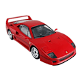 Pikkukuva 5 / 6: RASTAR R/C 1:14 Ferrari F40 kaukosäädinauto (punainen)