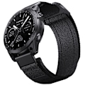 Miniatyrbillede 1 af 5: Quick Release 26mm Vævet Nylonrem til Garmin-ure Sort
