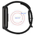 Miniatyrbillede 4 af 7: Silikone urrem til Xiaomi Mi Band 9/8 Sort