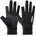 Miniatyrbillede 1 af 3: SPORT To-Finger Sorte Handsker - Solbeskyttelse & Touchscreen