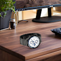 Miniatyrbillede 3 af 8: Tekstureret stålrem til Garmin Forerunner 165/165 Music/168/168 Music/D2 Air X10/Bounce/vivoactive 5/Active 5/VivoMove T Sort 22 mm