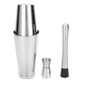 Miniatyrbillede 1 af 4: Cocktailshaker-sæt i rustfrit stål, 800+600 ml
