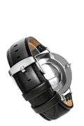 Klassisk urrem i ægte læder til DW ure - 19 mm Black Black