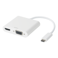 Miniatyrbild 1 av 4: USB-C docking station, HDMI/VGA/USB-C/3.5mm, white