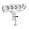 Miniatyrbild 2 av 9: OFFICE Clamp-on power strip holder for desks, white