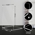 Miniatyrbild 3 av 4: Bokstöd Akryl 4-pack, bokstöd transparent, återanvändbart bokstöd, bokhållare lämplig för skola kontor bibliotek sovrum Transparent