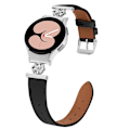 Miniatyrbild 3 av 7: Klockarmband i äkta läder för Samsung Watch 4/5/6/7 Svart