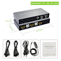 Miniatyrbillede 3 af 4: HDMI 2.1 KVM-switch 8K@60Hz 4K@120Hz, tovejsswitch med USB-udskriftsdeling og genvejstast