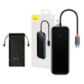 Miniatyrbillede 1 af 11: Hub 5in1 Baseus AcmeJoy-serien USB-C til 2xUSB 3.0 + USB 2.0 + USB-C PD + HDMI (mørkegrå)