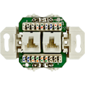 Pikkukuva 3 / 5: Socket-outlet 2xRJ-45, Krone terminal, UTP, Cat6, white