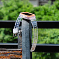 Miniatyrbillede 4 af 8: Silikone sportsarmbånd til Apple Watch Series 9/10, 46mm, Transparent Sort Orange