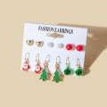 Miniatyrbillede 2 af 5: Juleøreringe 6-par MultiColor