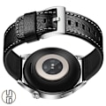 Miniatyrbild 3 av 6: Armband i äkta läder för Samsung Galaxy Watch 4 Svart 22 mm