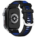 Miniatyrbillede 3 af 3: Stilfuld silikonerem til Huawei Watch D2 Sort + blå