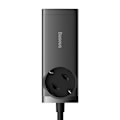 Miniatyrbillede 3 af 11: Baseus GaN3 Pro vægoplader / powerstrip 2xUSB + 2xUSB-C + AC, 100W (sort)