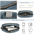 Miniatyrbillede 3 af 6: Crossbody taske skulderrem taske PU læder Blå