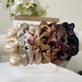 Miniatyrbillede 4 af 5: Satin Scrunchies til Håret, 40 Stk. Farverige Hårelastikker Sæt