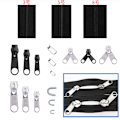 Miniatyrbillede 3 af 4: 87 stk. Sort Nylon Lynlås Sæt #3, #5, #8 - Alsidigt Reparationssæt