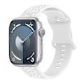 Miniatyrbild 4 av 4: 3D-ros silikonband för Apple Watch Vit 20 mm