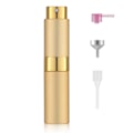 Miniatyrbillede 1 af 5: Genopfyldelig parfume sprayflaske glasflaske legeringsskal 8 ml Guld