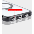 Miniatyrbild 2 av 8: Transparent, Magnetiskt Fodral med Stativ för iPhone iPhone 13 Pro max Svart