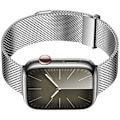 Miniatyrbillede 2 af 4: Grafit Milanese Loop-rem til Apple Watch Sølv L